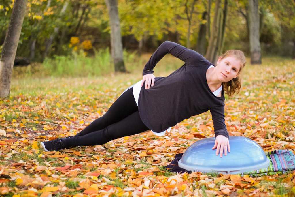 Side Plank on a BOSU Ball