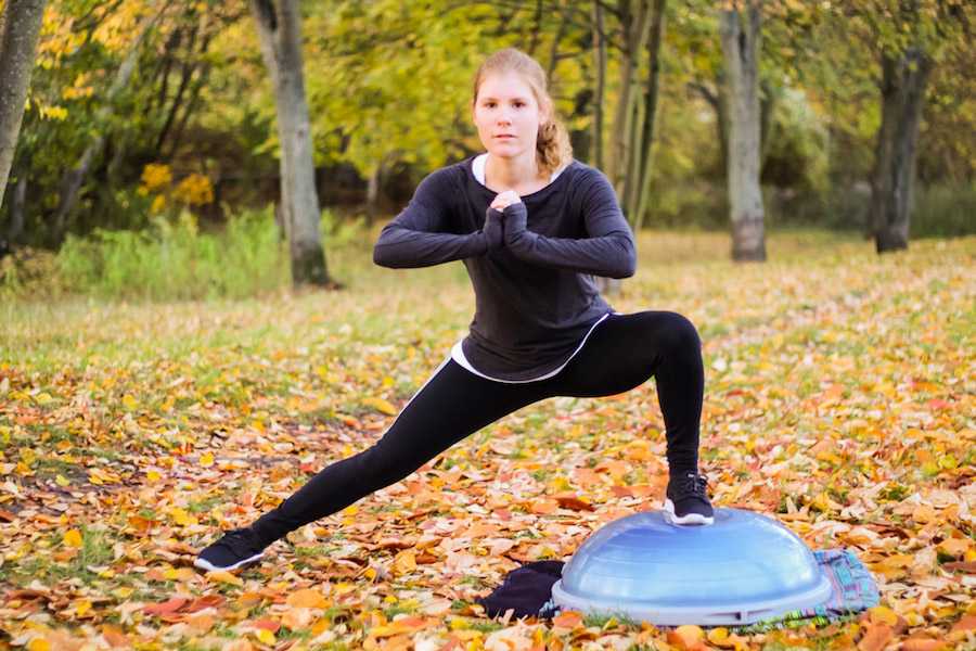 Side Lunge on a Bosu Ball