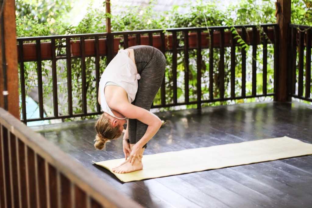 Daily yoga exercises - forward bend