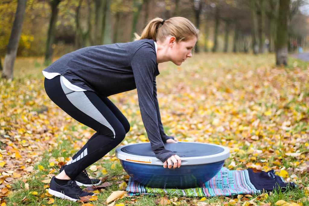 Burpee with a BOSU Ball