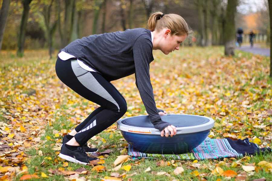 Burpee with a BOSU Ball