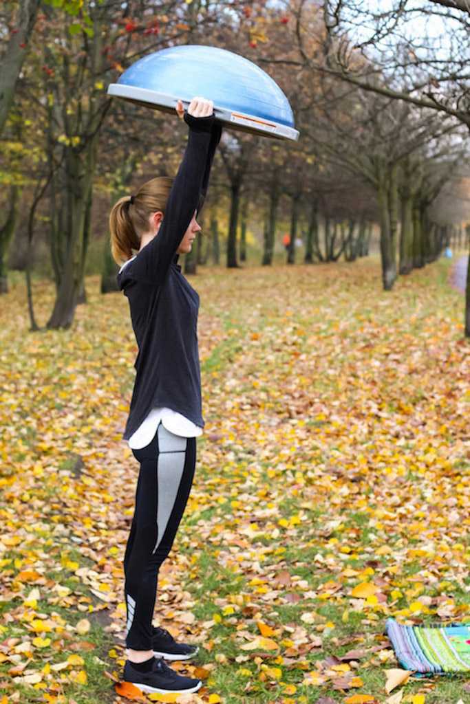 Squat Press with a BOSU Ball