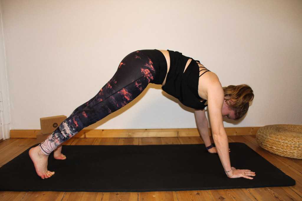 Downward-Facing Dog the right distance between hands and feet