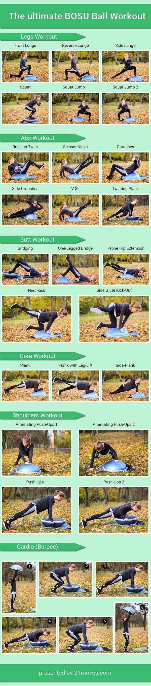 BOSU Ball Workout Infographic