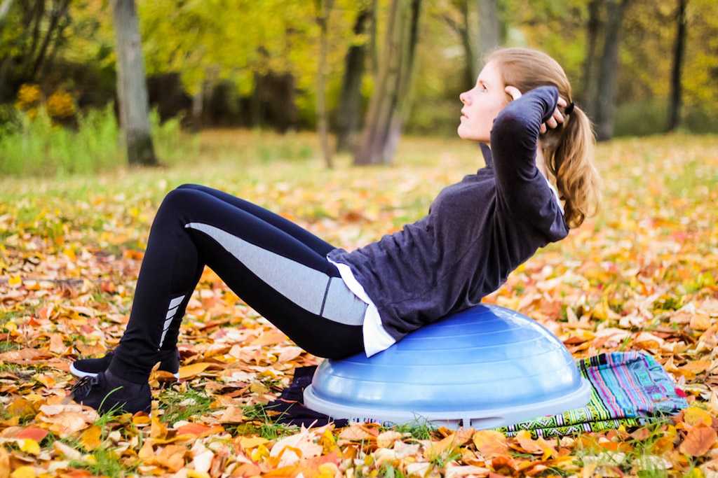 sit-up on a BOSU Ball